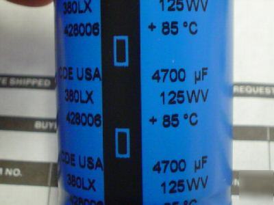 5PCS cornell dubilier 125V 4700UF snap in capacitors 