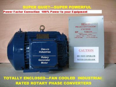 7.5 hp rotary phase converter panel--des-co industries