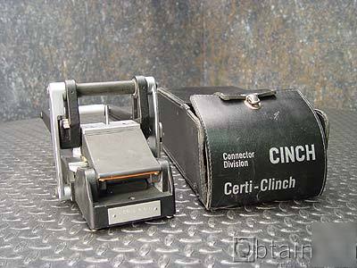 Certi-clinch cinch portable termination tool cinch