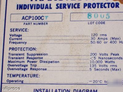 Transtector systems service protector ACP100PT