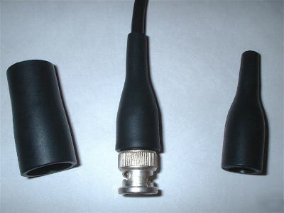 Two pieces heatshrink boot for bnc or similar connector