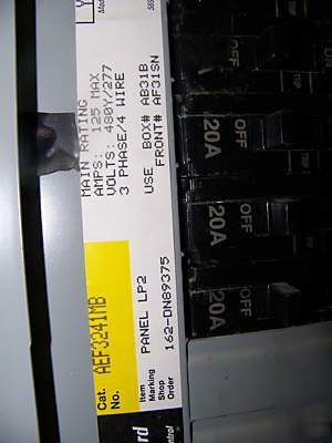 Ge 125AMP main mlo circuit breaker panelboard 480/277V