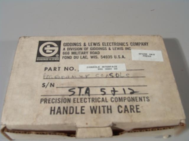 Giddings&lewis programmer console RS232 interface 