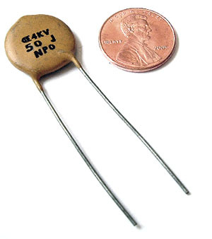 High voltage ceramic disc capacitor ~ 50PF 4000V (20)