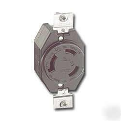 Leviton 2340, single flush receptacle 20 amp 480V