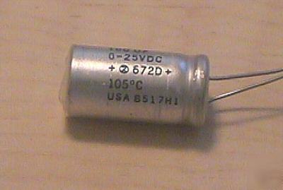 100 mfd 25 volt electrolytic capacitor radial - 10 pcs 