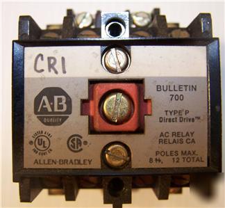 12 allen bradley bulletin 700-P400A1 ac relay's used