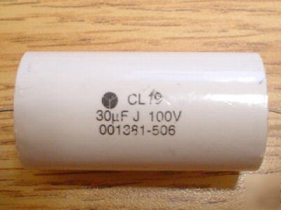 2 cl 100V 30UF axial mylar polypropylene capacitors