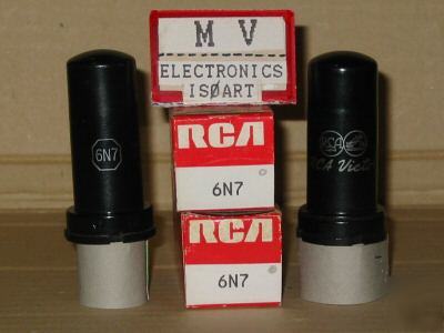 2 matched tubes 6N7 metal rca - valvole rÃ¶hren 
