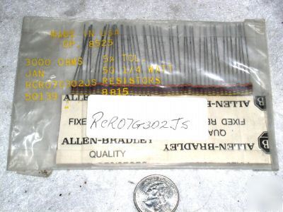 44 vintage carbon comp 3K ohm 1/4W resistor mil ab