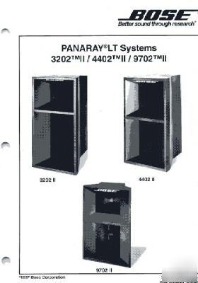 Bose service manual panaray lt systems 3202 4402 9702II