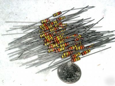 New 60 vintage carbon comp 130K mil 1/2 w watt resistor