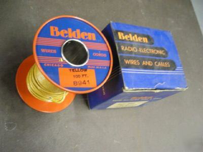 New belden 100' 20 awg 8941 hookup wire yellow