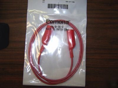 Pomona al-b-36-2 allig cl patch cord red lot of 10 pcs