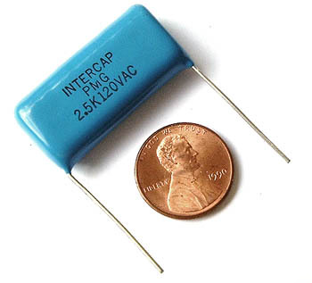 Radial film capacitors ~ 2.5UF 120VAC (20)