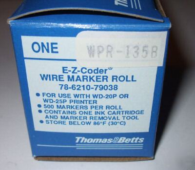 Thomas & betts e-z-coder wire marker roll wpr-135B