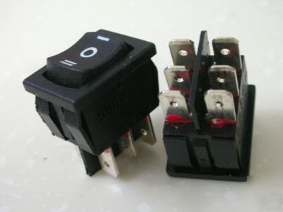 122PCS,solteam dpdt on/off/on 8A 250V rocker switch,S3