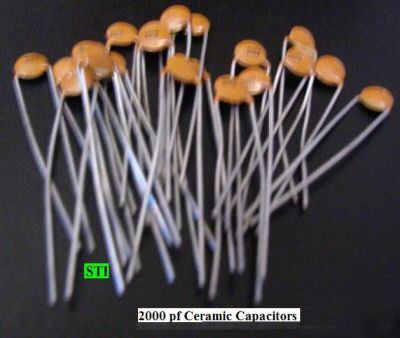  2000PF - 0.002UF ceramic disc capacitor 100V (20 qty)