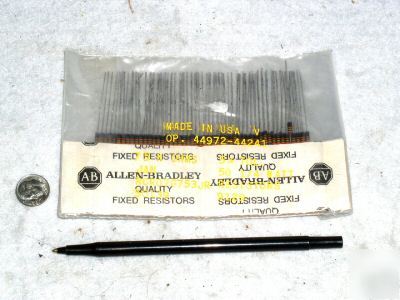 94 vintage carbon comp 75K ohm 1/4W resistor mil ab