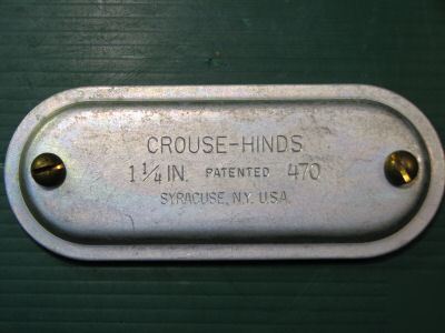 Crouse hinds conduit covers steel 1 1/4 470 (20) 88EC