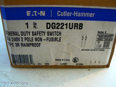 Cutler hammer eaton 30 amp nema 3 safety switch 