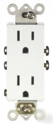 Decorative decora duplex outlet plug receptacle, black