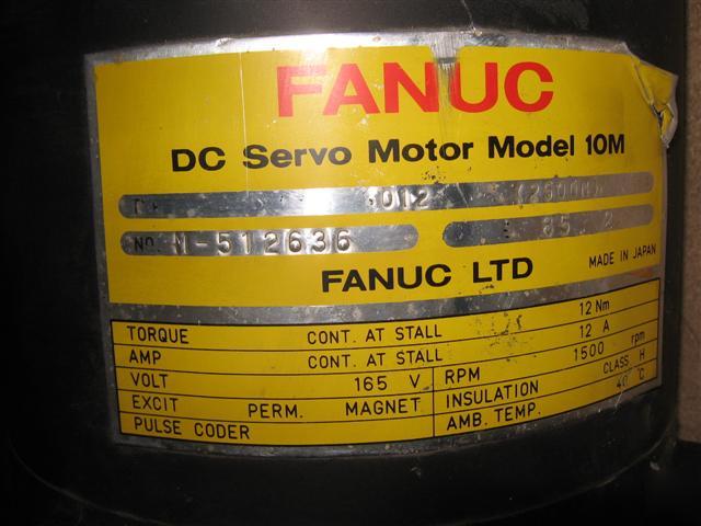 Fanuc series 10M A068-0652-B012 motor with encoder