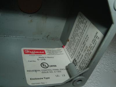 Hoffman enclosure w/ allen bradley pushbuttons e-1PB