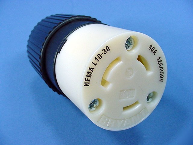 Hubbell bryant L10-30 locking connector 30A 125/250V