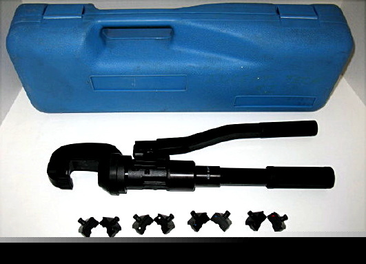 Huskie ep-15B hydraulic service entrance crimper 4 dies