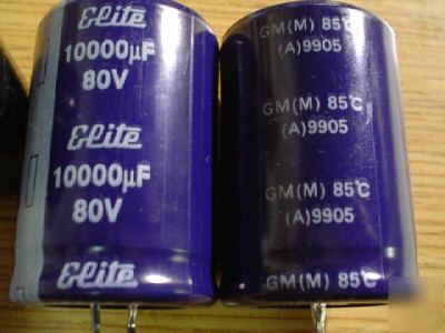 New 5 elite 80V 10000UF mini snap in capacitors 