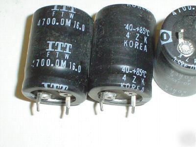 New 66 pcs 16V 4700UF itt snap-in capacitor capacitor 