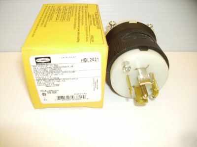 New hubbell plug HBL2521 L22-20P 277/480 v 20 a 2521 