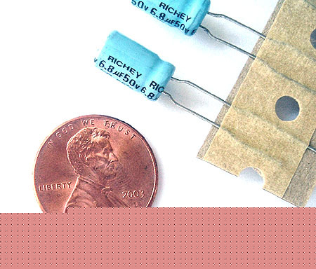 Non polar radial electrolytic capacitors 6.8UF 50V (15)