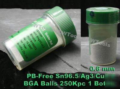 Pb free bga solder ball reballing balls 0.6MM 250K btm