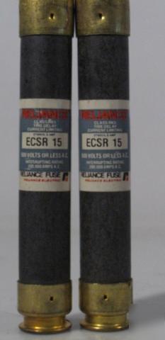 Reliance ecsr 15 amp fuse lot of 2