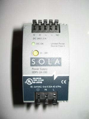 Sola power supply model SDP1-24-100 din rail mount