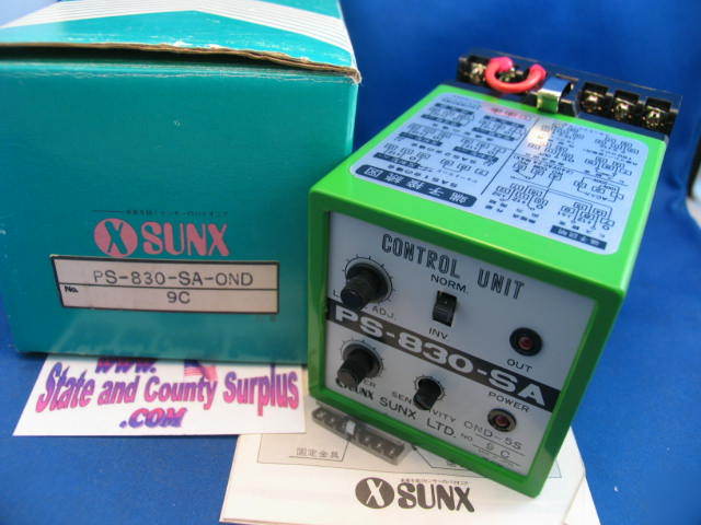 Ps-830-sa ond 9C .. sunx ...... control unit ...... 