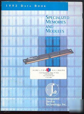 Idt specialized memories and modules data book - 1992