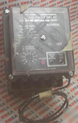 New iti ground fault relay BGFL249-1200 i:125VDC nos 