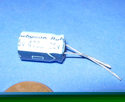 Radial electrolytic cap 470UF 25V