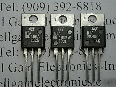 St BTA08-400 a / bw /c triac to-220AB 8 amp 400V nos