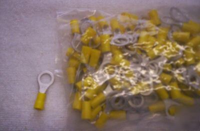 Yellow 10MM ring terminal pack of 50
