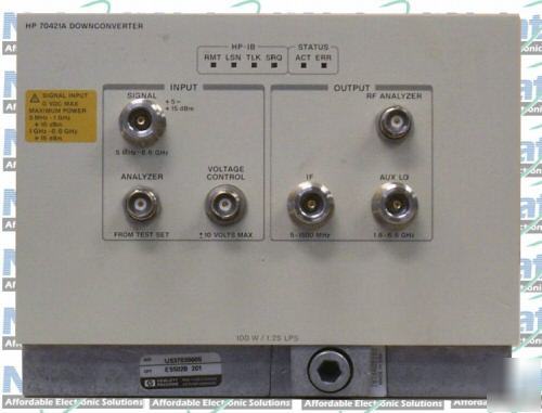 Agilent 70421A low noise 6.6 ghz microwave down convert