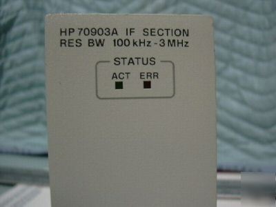 Hewlett packard agilent 70903A if section res bw