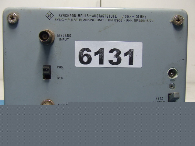 Rs sync pulse blanking unit bn 17952 10HZ - 10MHZ