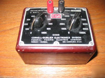 2 watts cornell dubilier decade resistor box rdc 