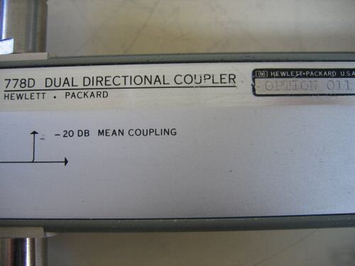 Hp agilent 778D directional coupler, 100 mhz - 2 ghz