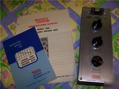 Eico 1180 capacitance decade box with original manuals