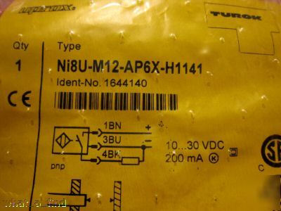 New turck NI8U-M12-AP6X-H1141 proximity NI8UM12AP6X